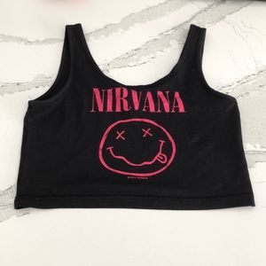 Nirvana cropped tank top